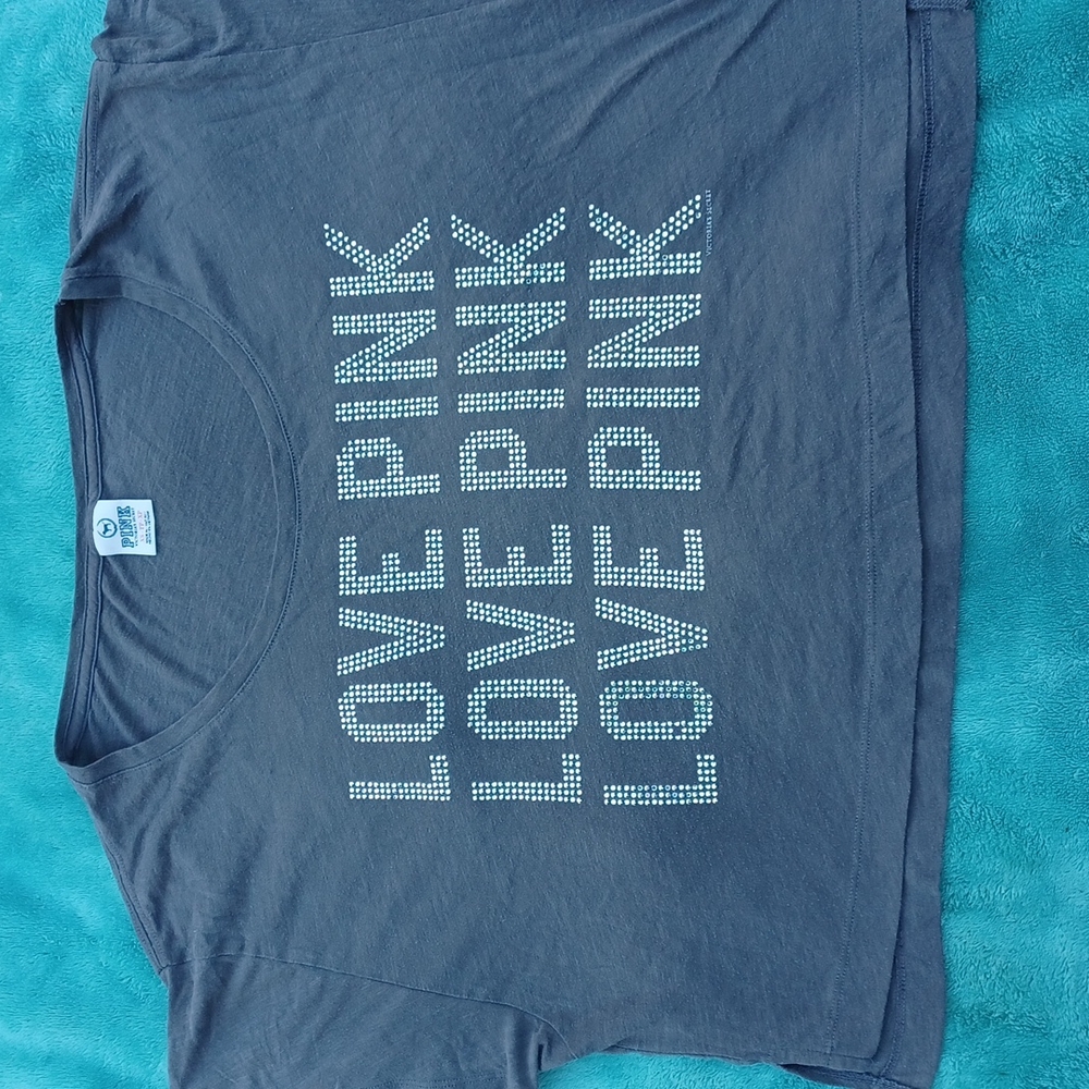 Pink Victoria's Secret women's crop top color gray size XS - Picture 2 of 5